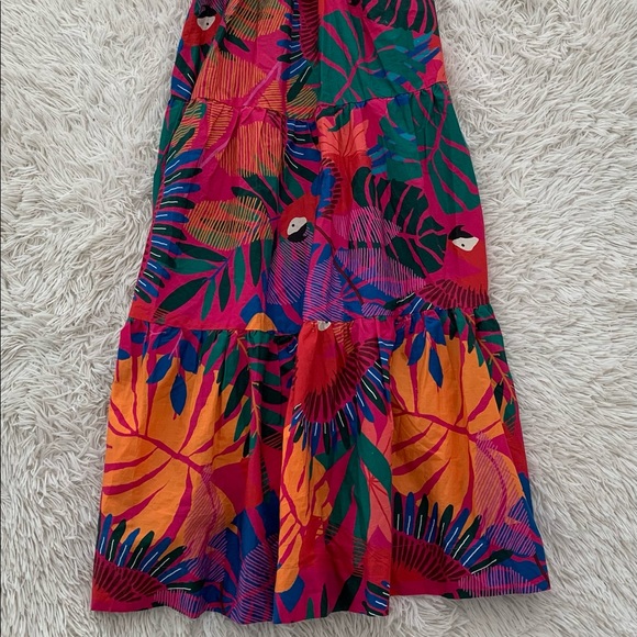 NWT farm rio macaw cotton midi dress - Picture 8 of 10